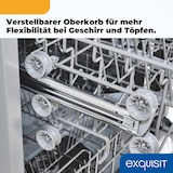 thumbnail of Exquisit Geschirrspüler 60 cm, Unterbaufähig, EEK: C, 12 Maßgedecke, Automatische Türöffnung, Startzeitvorwahl, 11 Liter, GSP6314-030C silber