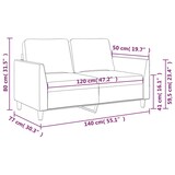 thumbnail of vidaXL 2-Sitzer-Sofa Schwarz 120 cm Kunstleder