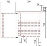 thumbnail of vaiotec TOPLINE 700 Tiefkühltisch, 3 Türen für GN 1/1, 450 Liter, Umluftkühlung, BTH 1795 x 700 x 900 mm