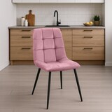 thumbnail of Esszimmerstuhl FANOR - Samt Rosa 45x55x84 cm | Essstühle Esszimmerstühle Küchenstühle Wohnzimmerstühle