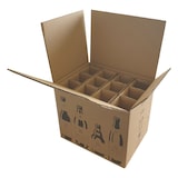 thumbnail of 15 x Bierflaschenversandkarton (365 x 267 x 324 mm) 2-wellig 12er Bierflaschenkarton Flaschenkarton Transportbox PTZ-Zulassung DHL BB-Verpackungen