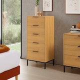 thumbnail of Commode haute Auri 5 tiroirs couleur Chêne