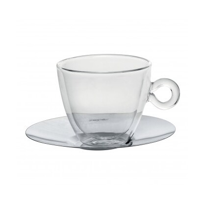 Vaso Multiusos con Plato de Acero Inoxidable Cl 30 Piezas 2 Vasos Térmicos H 8.8 Ø Cm 9.8 Luigi Bormioli