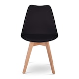 thumbnail of Esszimmerstuhl 2er-Set, Beine Holz, gepolstert, Küchenstuhl im Set mit Retro-Design, Belastbarkeit 110 kg, Schwarz, Raburg Nilo