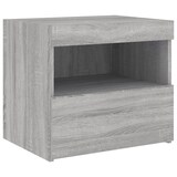thumbnail of vidaXL Nachttische mit LED-Leuchten 2 Stk. Grau Sonoma 50x40x45 cm