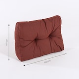 thumbnail of Cojín respaldo pequeño para palet, Tamaño: 40x60x16 cm, Color rojo Olefin, Repelente al agua