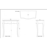 thumbnail of Petit bureau gris Murano -  Autre forme Bois Amadeus 40.00x83.00 cm