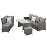 thumbnail of SVITA Monroe tuin loungeset polyrattan zitgroep tuin grijs