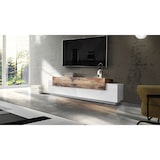 thumbnail of shopinnovativo -Mobile Porta TV 200 Cm Con 3 Ante A Ribalta Bianco Lucido E Legno Pero 200x45x51 H