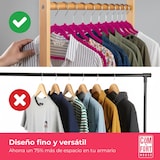 thumbnail of Percha Terciopelo Color Rosa, Perchas de Ropa Pack de 20 Und con Superficie Antideslizante y Gancho Cromado Giratorio a 360º
