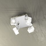 thumbnail of Luminária de teto Toplight Metropolitan de 4 luzes com soquete G9, estrutura cromada e vidro trabalhado, design moderno 25x25x15cm