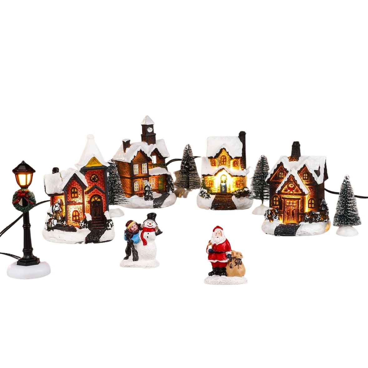 LED Weihnachtsstadt Deko Weihnachten Schneedekoration