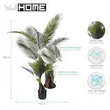 thumbnail of WellHome - Künstliche Palme mit 34 Blättern im Topf 110x100x160cm