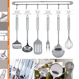 thumbnail of Kaiser Juego de Utensilios de cocina de Acero Inoxidable: Colgador, Cucharón, Tenedor Trinchar, Espumadera, Prensa Patatas, Batidor, Espátula.