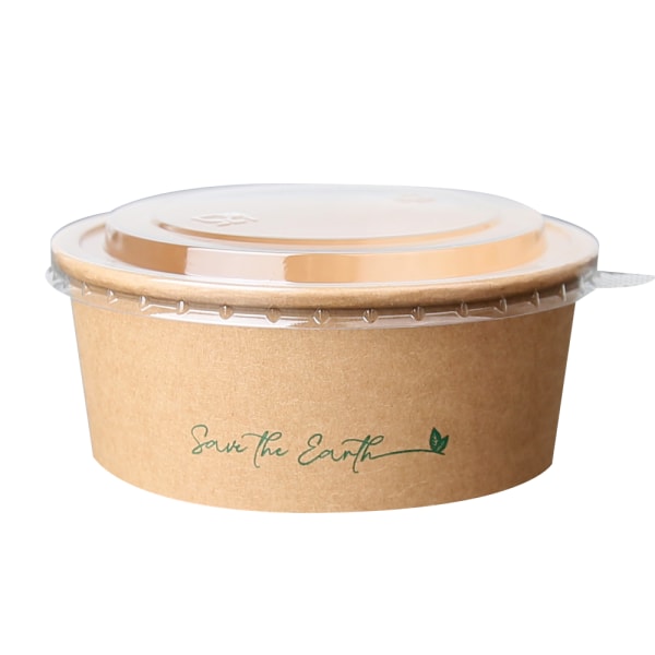 Bol carton kraft 750ml avec couvercle PET x 200 – Pro&Go