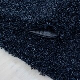 thumbnail of Teppich Hochflor Unifarben Polypropylen Wohnzimmer Shaggy Marineblau Läufer 100x200 | Kadima Design
