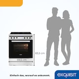 thumbnail of Exquisit Induktions-Standherd EHI 60-3.1 Inox | Energieeffizienzklasse A | 64,3 l Garraum | Glaskeramik Kochfeld | Induktions-Standherd 60 cm