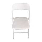 thumbnail of Pack 100 Sillas Blancas Plegables Premium con Estructura Metálica y Asiento Acolchado en Polipiel PU. Respaldo Ergonómico (80x44x43,5 cm)