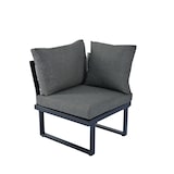 thumbnail of Merax Garten-Ecklounge-Set für 5 Personen, Verzinkter Stahl, verstellbarer Winkel-Liegefunktion, Grau