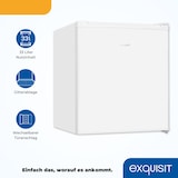 thumbnail of Exquisit Mini-Gefrierschrank, Gefrierschrank klein, 33 Liter, 4-Sterne-Gefrierfach, Kompakt, Temperaturregelung, GB505-040E weiss