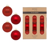 thumbnail of 12 Weihnachtskugeln Glas 8cm matt & glänzend Christbaumkugeln Weihnachtsbaumkugeln Weihnachten Christbaumschmuck Weihnachtsbaumschmuck Classic Chianti