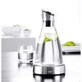 thumbnail of Emsa Kühlkaraffe Flow, Edelstahl / Glas, Ø 14.5 x 29 cm, 1 L, mit Kühlstation, spülmaschinenfest, transparent / silber