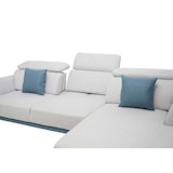 thumbnail of Sofa HWC-G44, Ecksofa L-Form 3-Sitzer, Liegefläche Nosagfederung Taschenfederkern verstellbar 277cm ~ rechts, hellgrau