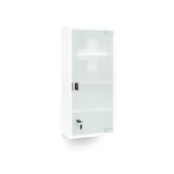 thumbnail of Relaxdays Medizinschrank EMERGENCY XXL, Metall & Glas, HxBxT:57x27x12cm, 4 Ablagen, Apothekerschrank, weiß