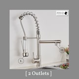 thumbnail of Björn | Gastronomie Chrom Silber Küchenarmatur| Zwei Brausen | Edelstahl Professional Wasserhahn Küche| Doppelspülbecken Restaurant