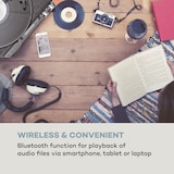 thumbnail of Oakland DAB Retro-Stereoanlage DAB+/FM BT-Funktion Vinyl CD Kassette Schwarzes Holz