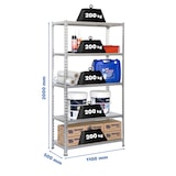 thumbnail of Scaffalatura metallica senza viti Simonclick 5 ripiani. Colore galva/galva 2000x1100x500 mm