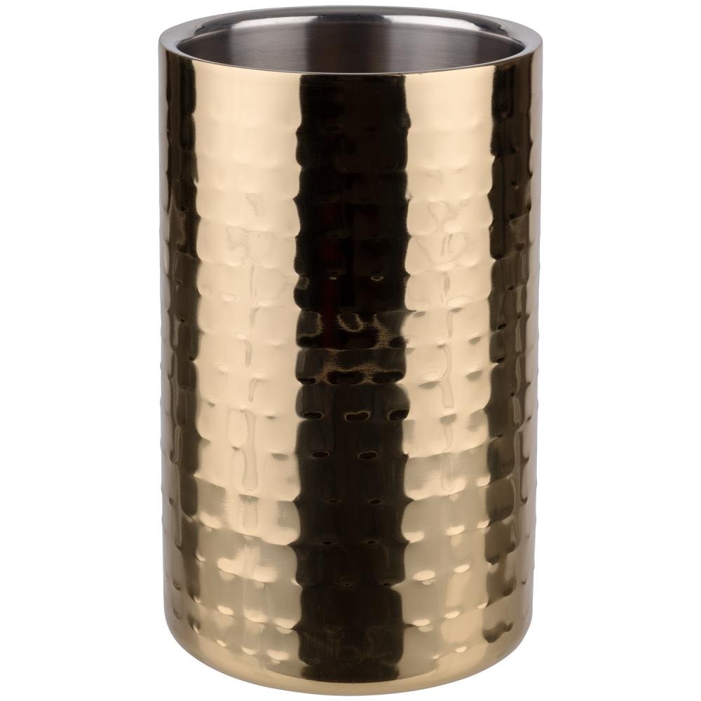APS Flaschenkühler Gold, Ø innen 10 cm, H: 20 cm, Edelstahl