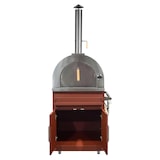 thumbnail of Set da cucina da esterno Oviala a 3 pezzi con forno per pizza in acciaio, 207 x 248 x 66 cm, finitura mattone