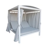 thumbnail of METRO Professional Chaise longue de luxe / Bain de soleil, acier/polyester, 188 x 208 x 215 cm, ivoire/argenté