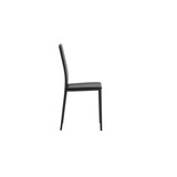 thumbnail of Sedia in similcuoio nero struttura in metallo rivestito 41x42xh.95 cm 4 pz