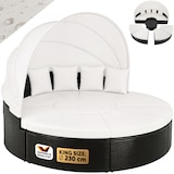 thumbnail of CASARIA® Polyrattan Sonneninsel Sonnenliege Gartenliege Ø 230 cm Schwarz