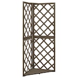 thumbnail of vidaXL Eckspalier Grau 50x50x145 cm Massivholz Tanne