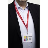 thumbnail of Badge Visitor Badge 97x86cm adhésif blanc UE=100 pièces