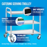 thumbnail of Royal Catering Carro de servicio - 3 estantes - hasta 500 kg - 2 frenos