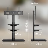 thumbnail of ONKRON Soporte TV con Altura Regulable, para 32-65", hasta 40 kg, Base Giratoria, VESA 100x100 a 600x400, Universal y Rotativo TS5550-B Negro