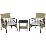 thumbnail of Outsunny Conjunto Mesa y 2 Sillas de Jardín de Ratán 3 Piezas con 2 Cojines