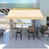 thumbnail of Toldo manual retráctil 300x150x170-280 cm toldo para balcón con altura ajustable manivela y protección solar para terraza jardín naranja