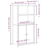 thumbnail of vidaXL Highboard Sonoma-Eiche 62x36x121,5 cm Holzwerkstoff
