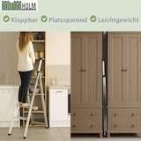 thumbnail of Alu Trittleiter 4-stufig silber klappbar mit Handlauf bis 150 kg Leiter