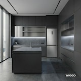 thumbnail of Wiggo WR‑CD18NFB(X) Vrijstaande Koel-Vriescombi Koelkast - 60 cm - Roestvrijstaal