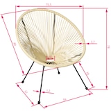 thumbnail of tectake Sillas de jardín retro SANTANA estilo acapulco - Juego de 2 beige