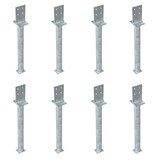 thumbnail of Alberts 8 x T-Pfostenträger mit Steg, Betonanker 500 mm, Steghöhe 130 mm, feuerverzinkt, zum Einbetonieren