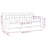 thumbnail of vidaXL 3-Sitzer-Sofa Creme 180 cm Kunstleder