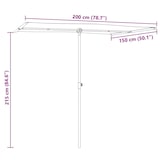 thumbnail of vidaXL Sonnenschirm mit Aluminium-Mast 2x1,5 m Schwarz