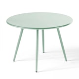 thumbnail of Set van 2 salontafels in saliegroen staal, 50 cm